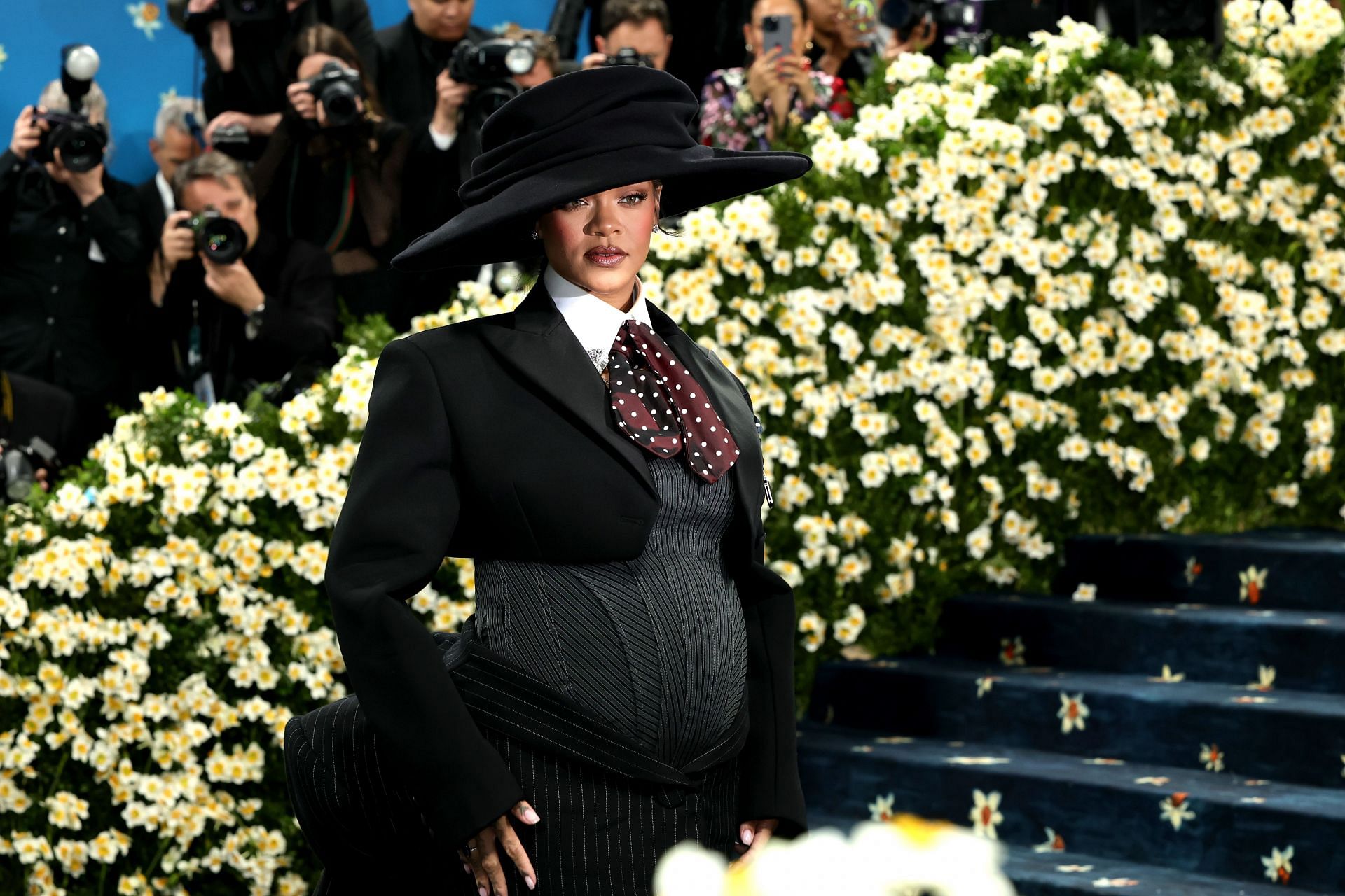 Rihanna at the 2025 Met Gala Celebrating "Superfine: Tailoring Black Style" - Red Carpet - (Image via Getty)